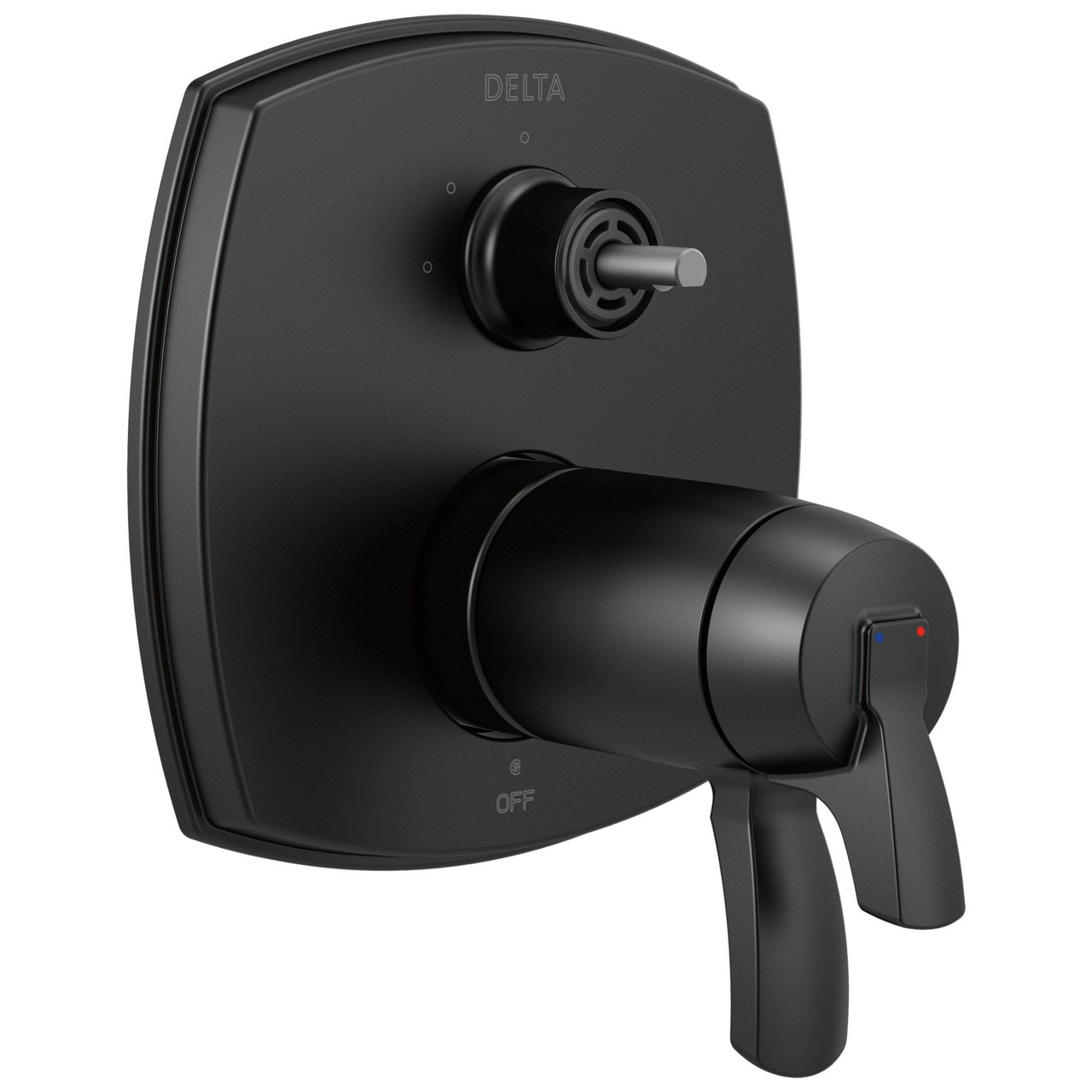 T27T876-BLLHP Stryke 17 Thermostatic Integrated Diverter Trim with Three Function Diverter Less Diverter Handle, Matte Black
