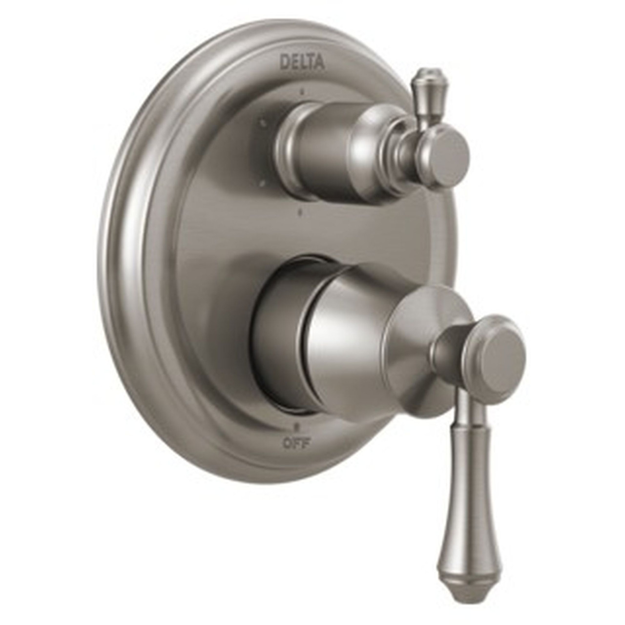 T24997-SS Cassidy Traditional 2-Handle Monitor 14 Series Valve Trim with 6-Setting Integrated Diverter, Stainless