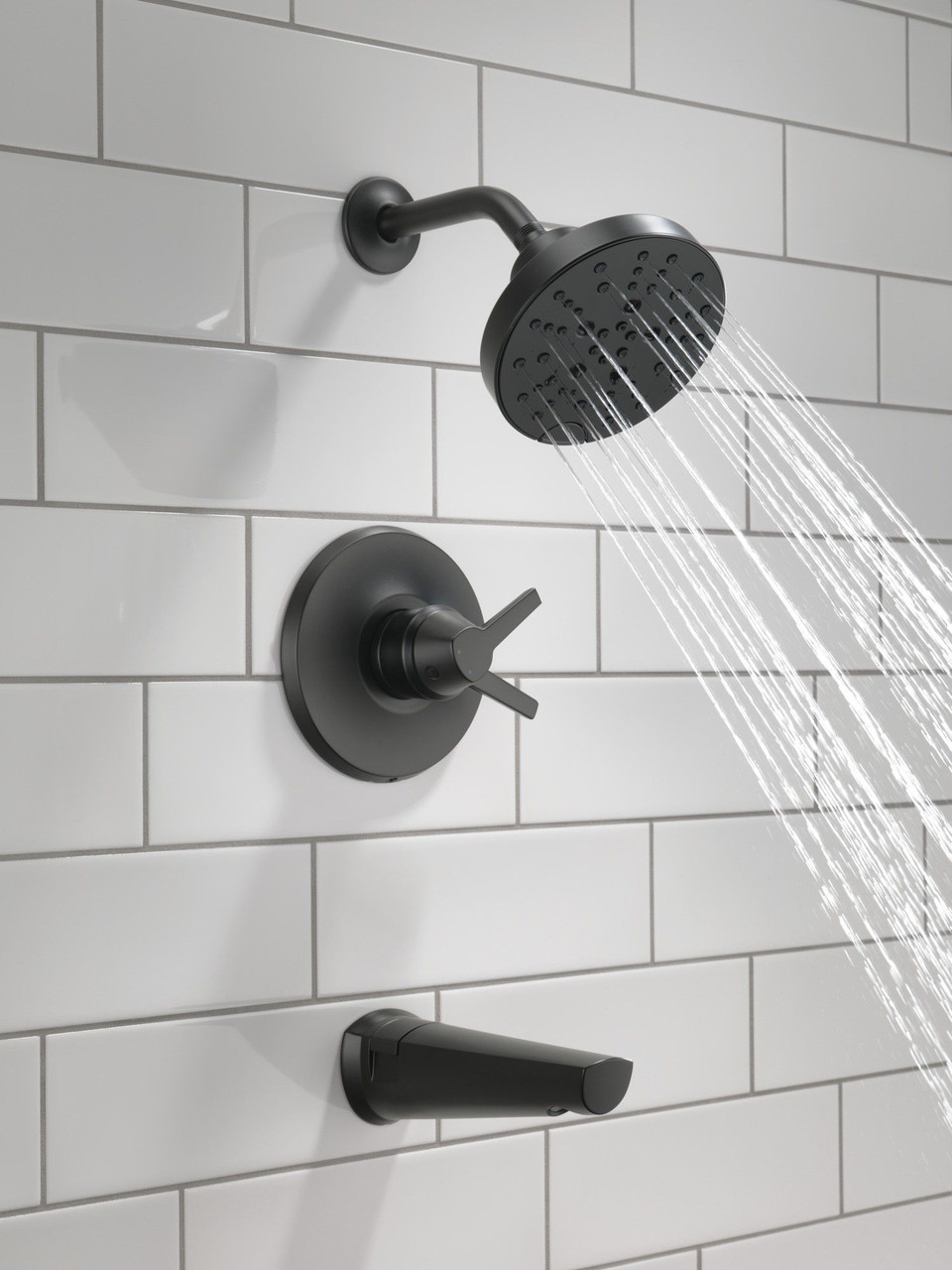 T17472-BL Galeon 17S Tub Shower Trim with H2OKinetic, Matte Black