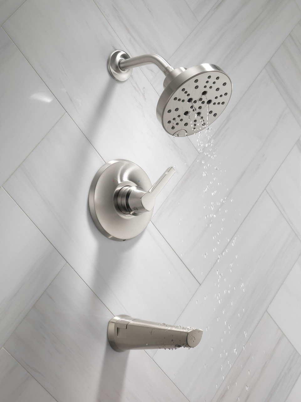 T14472-SS-PR Galeon 14S Tub Shower Trim with H2OKinetic, Lumicoat Stainless