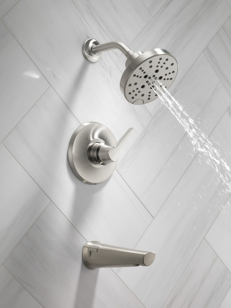 T14472-SS-PR Galeon 14S Tub Shower Trim with H2OKinetic, Lumicoat Stainless
