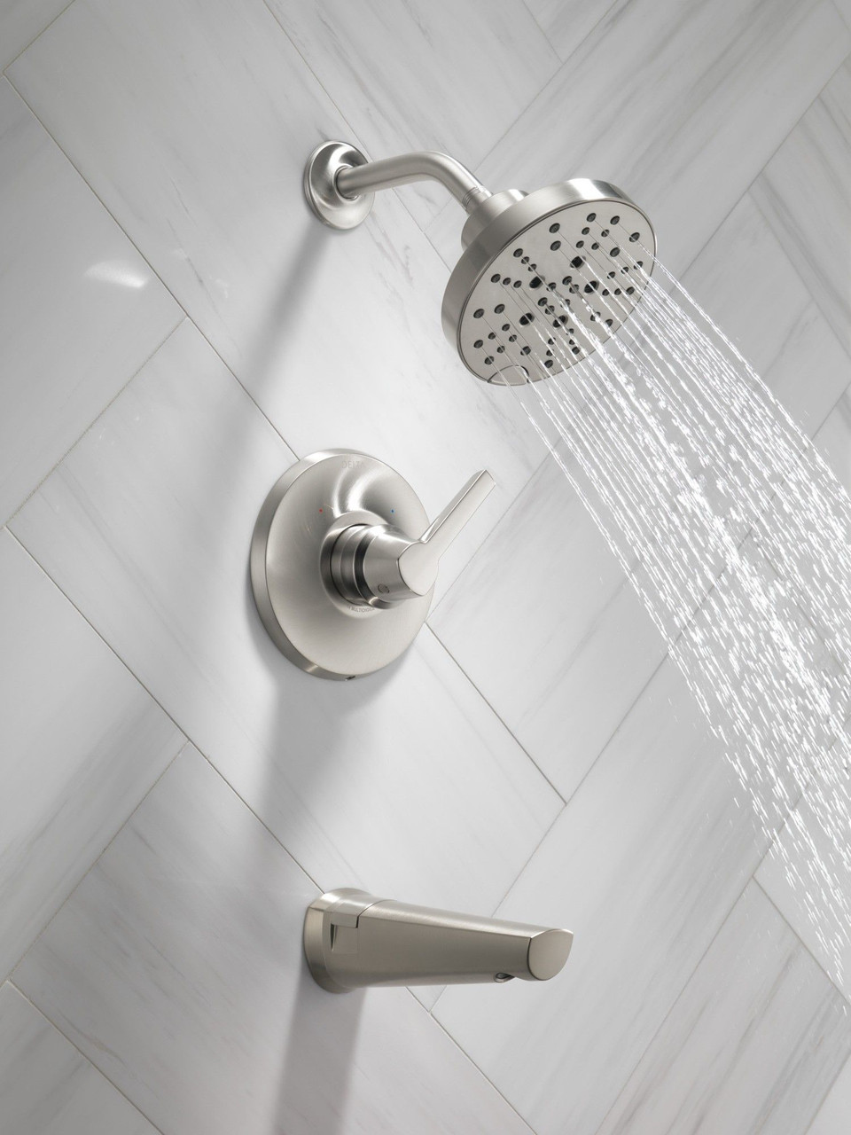 T14472-SS-PR Galeon 14S Tub Shower Trim with H2OKinetic, Lumicoat Stainless