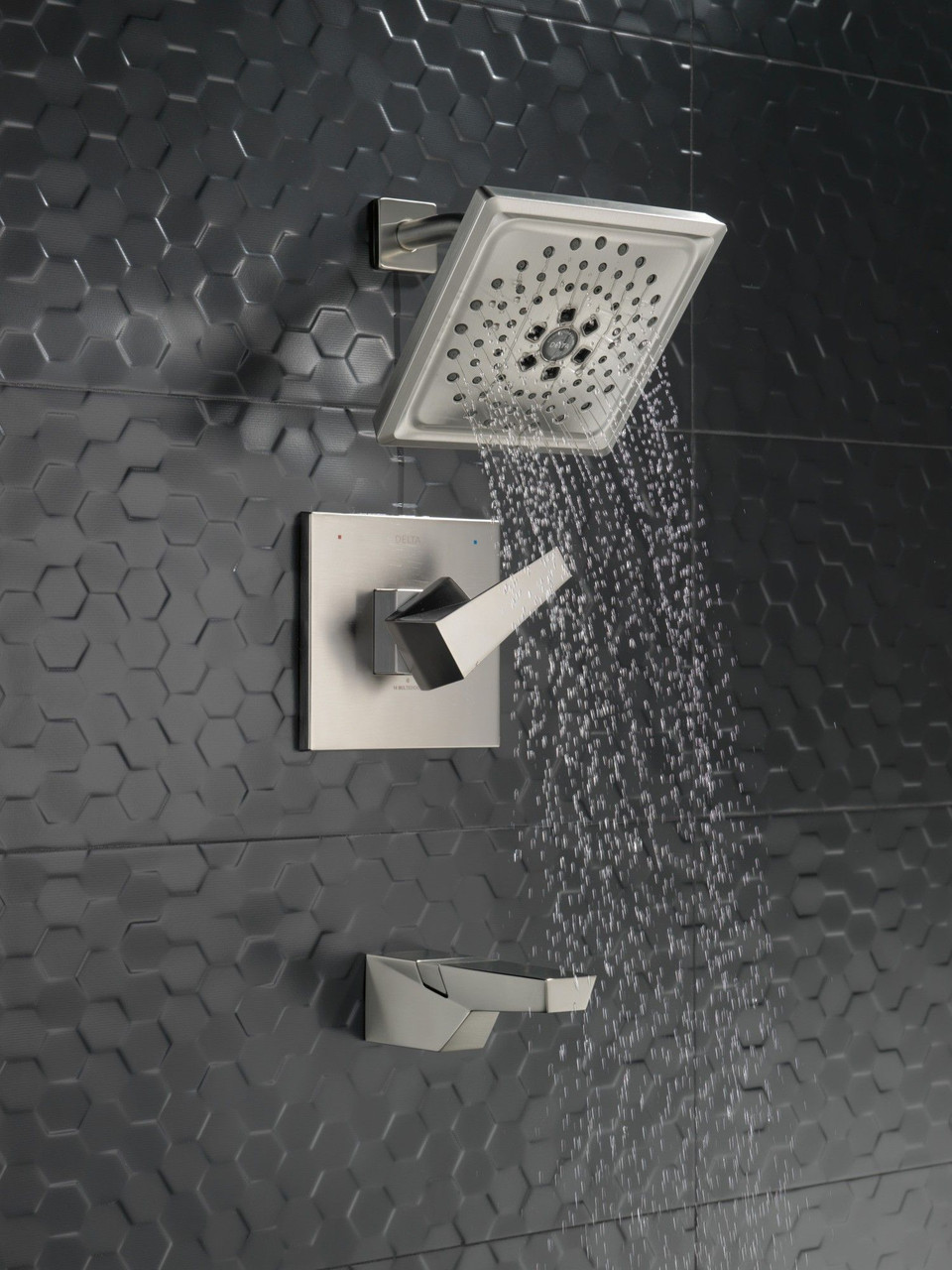 T14443-SS-PR Trillian 14 Series H2Okinetic Tub Shower Trim, Lumicoat Stainless