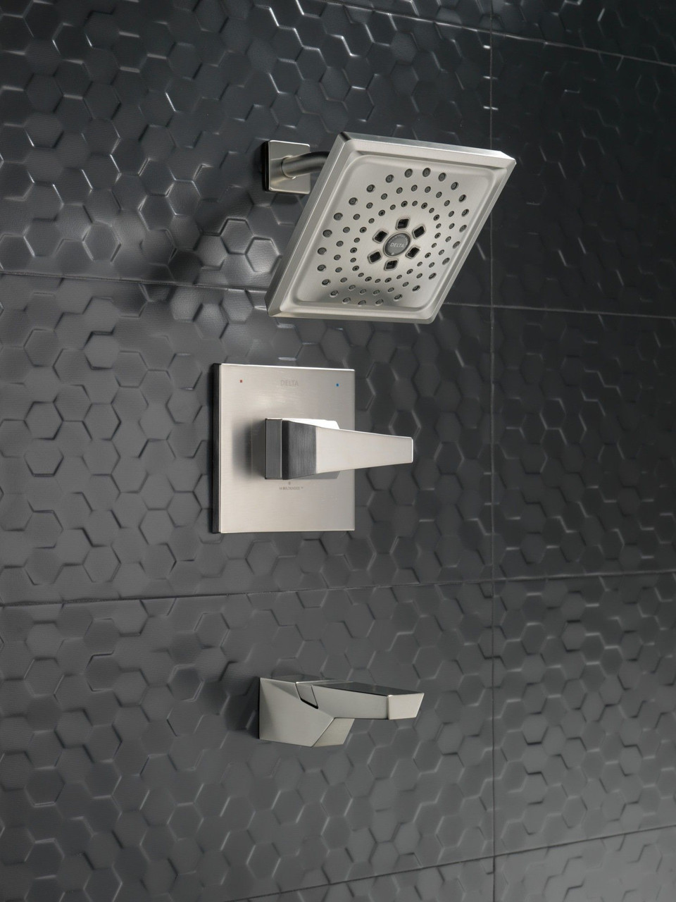 T14443-SS-PR Trillian 14 Series H2Okinetic Tub Shower Trim, Lumicoat Stainless