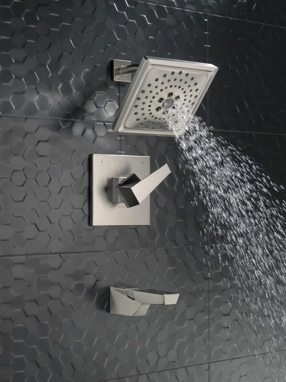 T14443-SS-PR Trillian 14 Series H2Okinetic Tub Shower Trim, Lumicoat Stainless