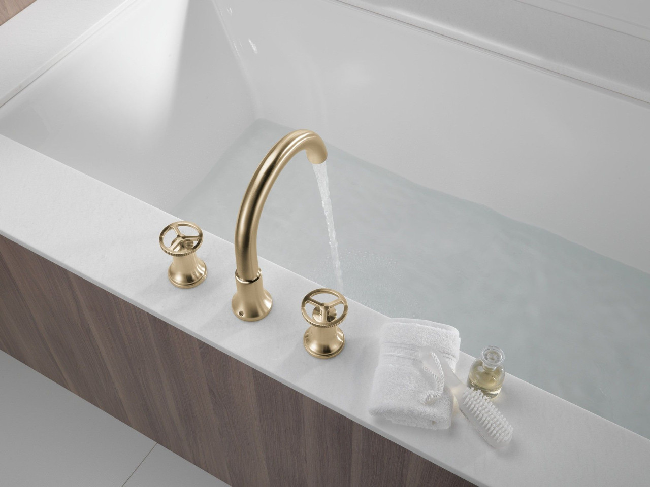 T2758-CZ Trinsic Delta Trinsic Roman Tub Faucet Trim, Champagne Bronze