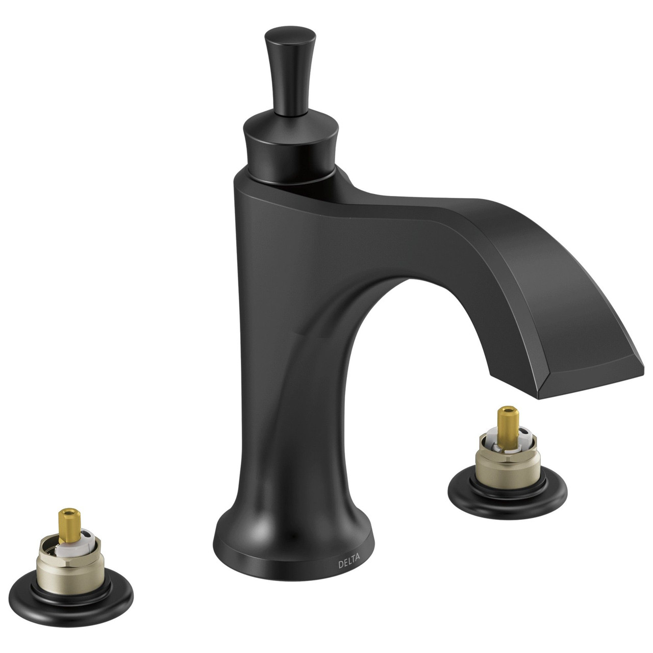 T2756-BLLHP Dorval Delta Dorval Roman Tub Trim-Less Handles, Matte Black
