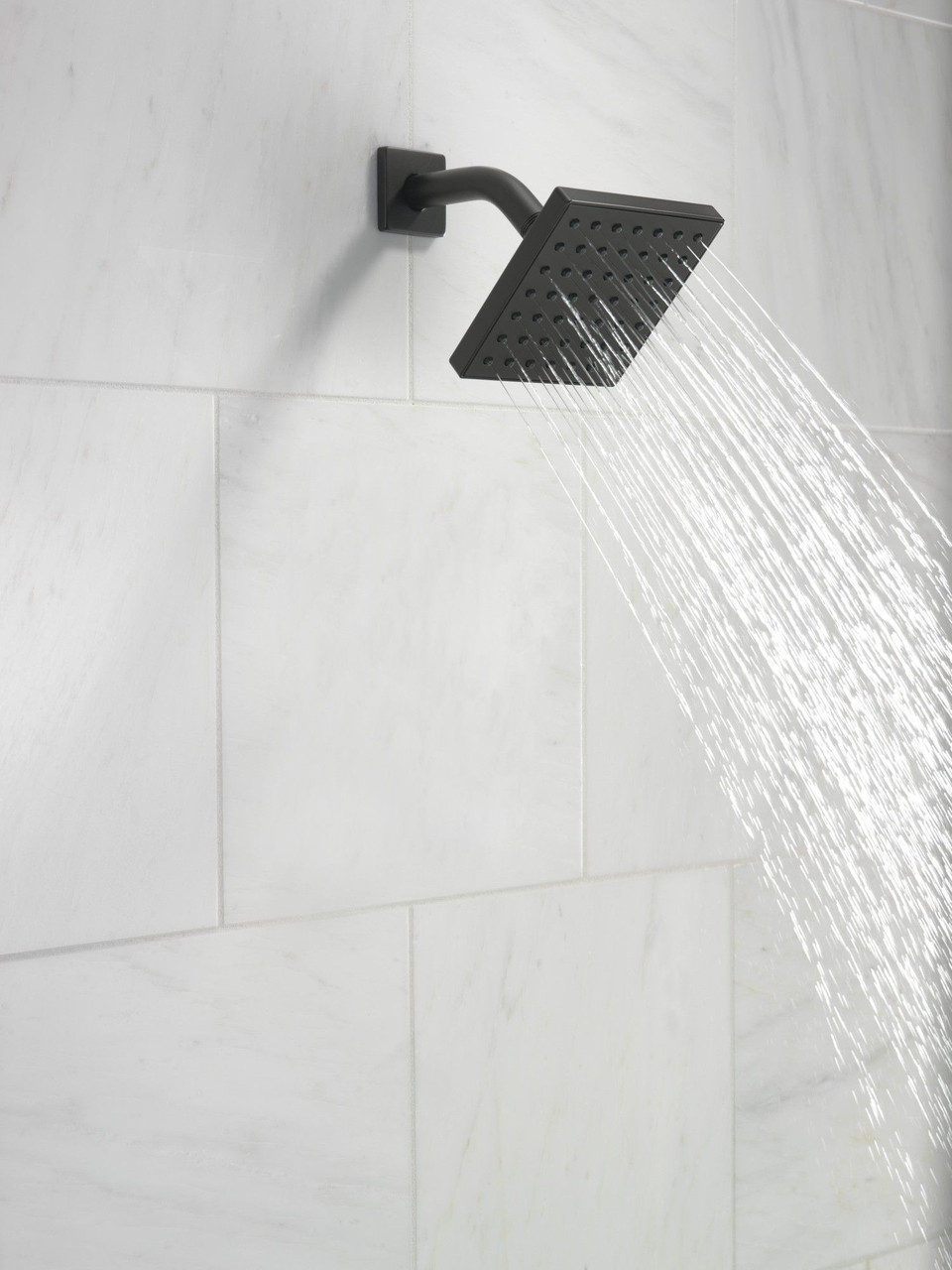 RP101846BL Modern Square Showerhead, Matte Black