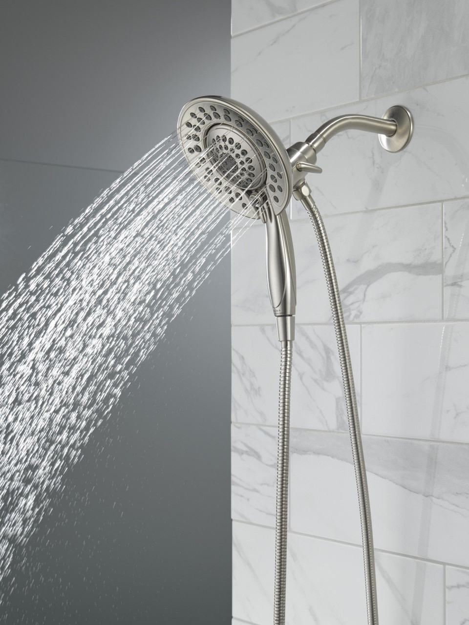 58569-SS-PR-PK Universal Showering Components In2ition 5-Setting Two-In-One Shower, Lumicoat Stainless