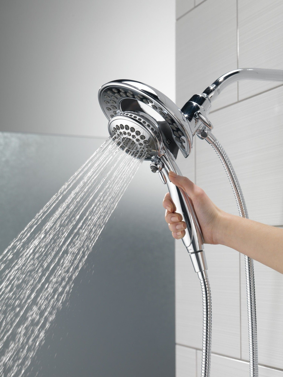 58569-PR-PK Universal Showering Components In2ition 5-Setting Two-In-One Shower, Lumicoat Chrome