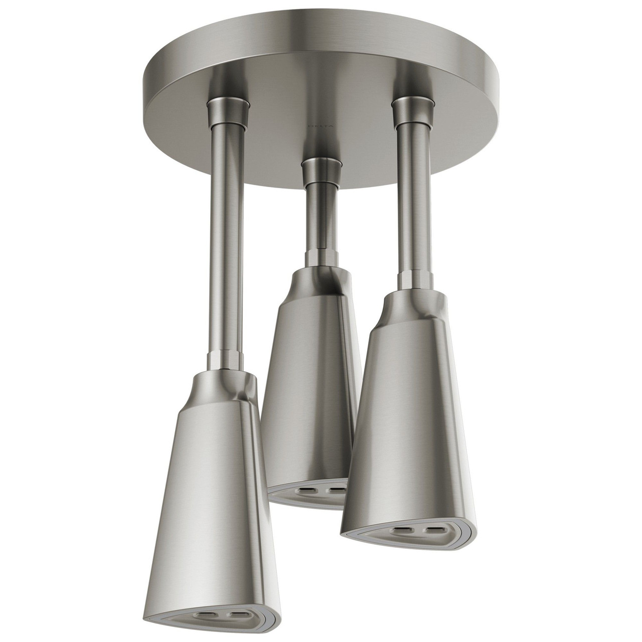 Delta 57140-SS25-L Universal Showering Components H2Okinetic Pendant Raincan Shower Head with LED Light, Stainless