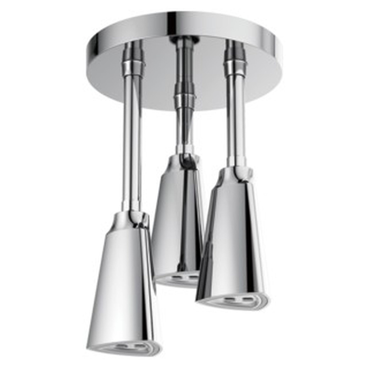 Delta 57140-25-L Universal Showering Components H2Okinetic Pendant Raincan Shower Head with LED Light, Chrome