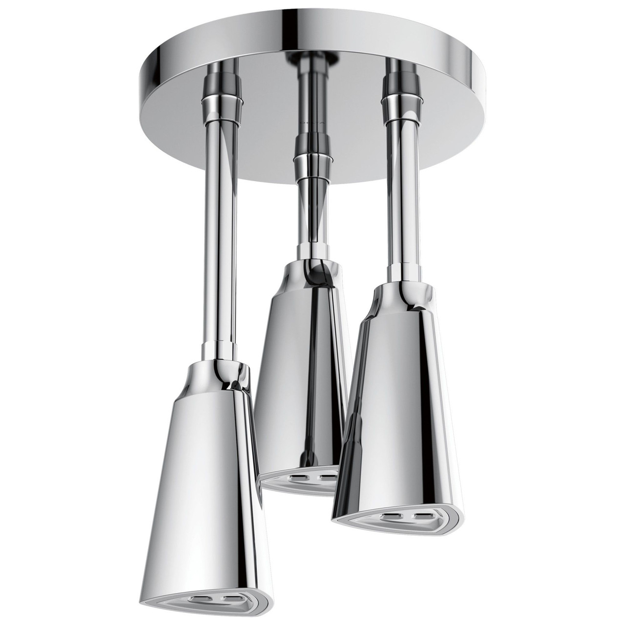 Delta 57140-25-L Universal Showering Components H2Okinetic Pendant Raincan Shower Head with LED Light, Chrome