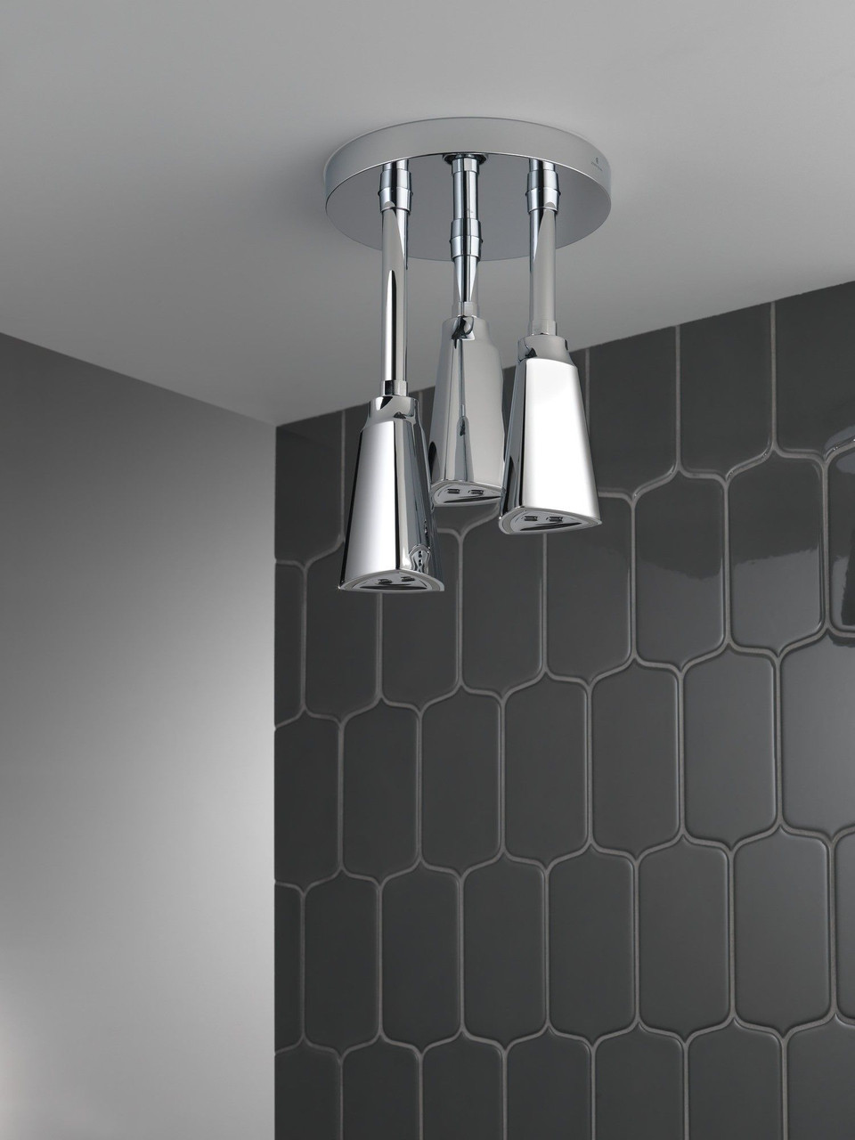Delta 57140-25-L Universal Showering Components H2Okinetic Pendant Raincan Shower Head with LED Light, Chrome