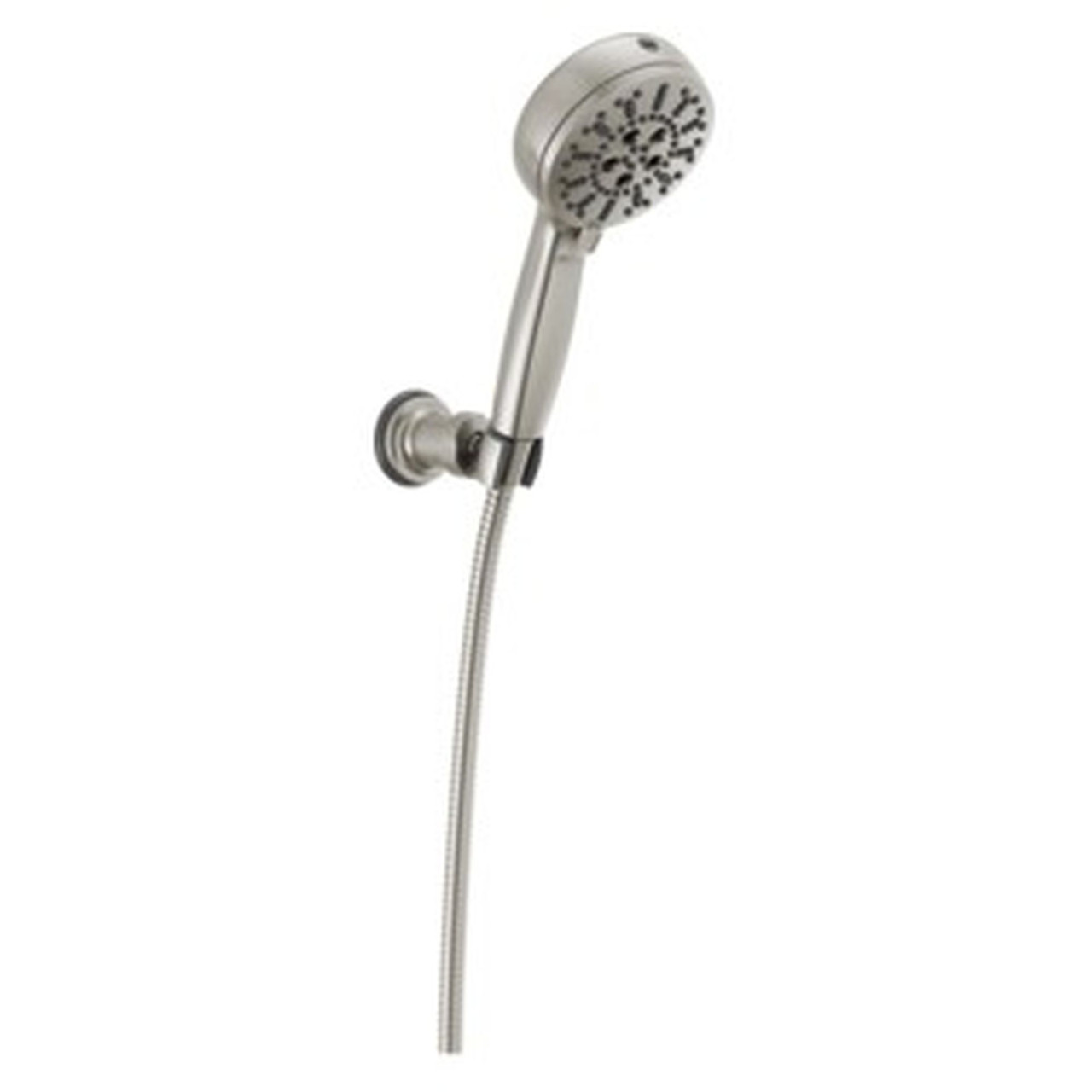 55884-SS-PR Universal Showering Components 7-Setting Wall Mount Hand Shower with Cleaning Spray, Lumicoat Stainless