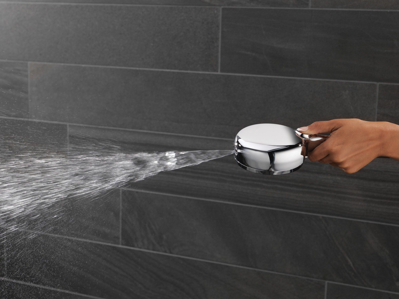 Delta 55884-PR Universal Showering Components 7-Setting Wall Mount Hand Shower with Cleaning Spray, Lumicoat Chrome