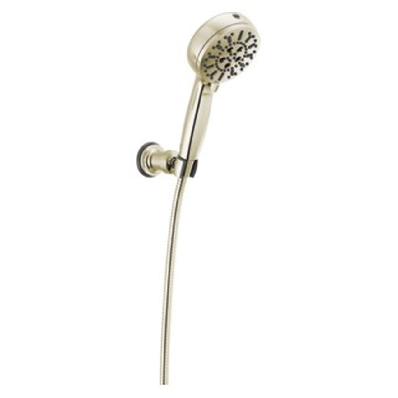Delta 55884-PN-PR Universal Showering Components 7-Setting Wall Mount Hand Shower with Cleaning Spray, Lumicoat Polished Nickel