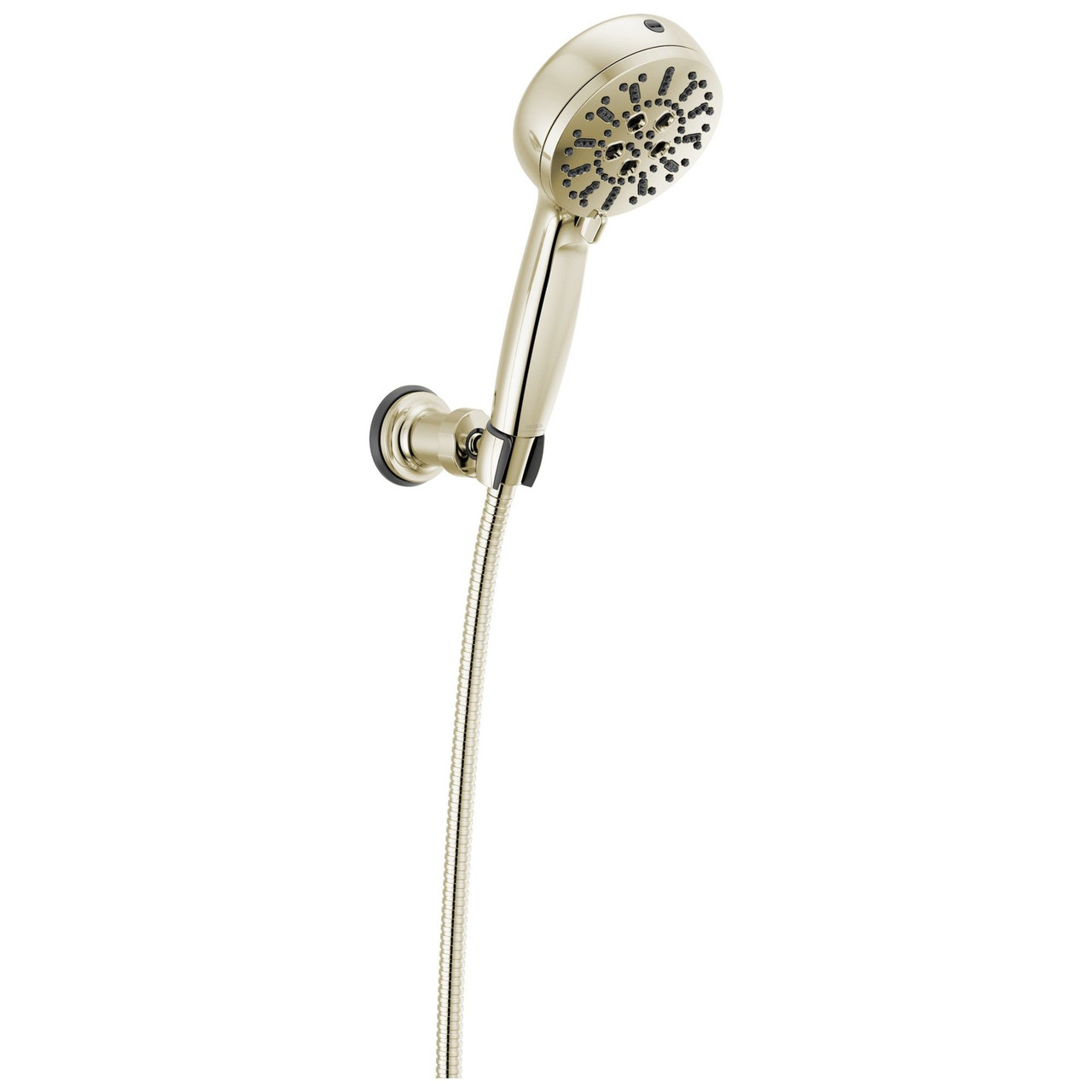 Delta 55884-PN-PR Universal Showering Components 7-Setting Wall Mount Hand Shower with Cleaning Spray, Lumicoat Polished Nickel
