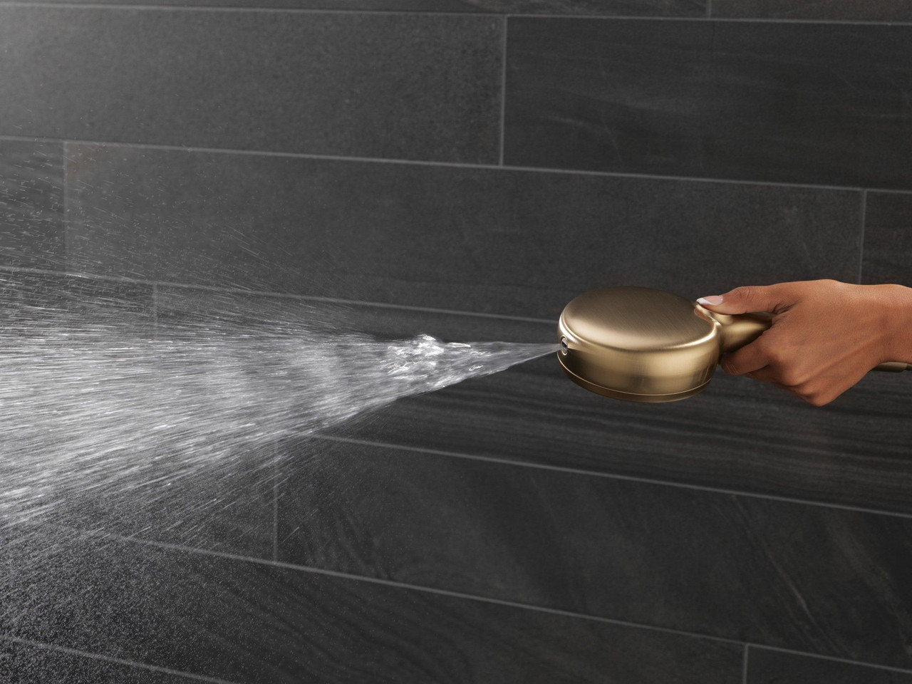 Delta 55884-CZ-PR Universal Showering Components 7-Setting Wall Mount Hand Shower with Cleaning Spray, Lumicoat Champagne Bronze