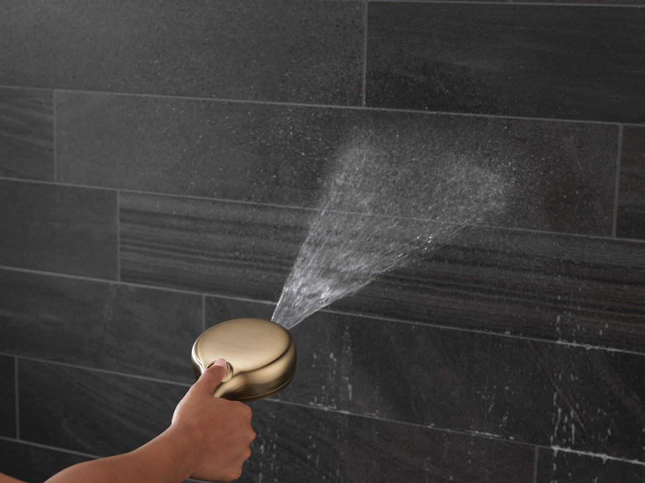 Delta 55884-CZ-PR Universal Showering Components 7-Setting Wall Mount Hand Shower with Cleaning Spray, Lumicoat Champagne Bronze