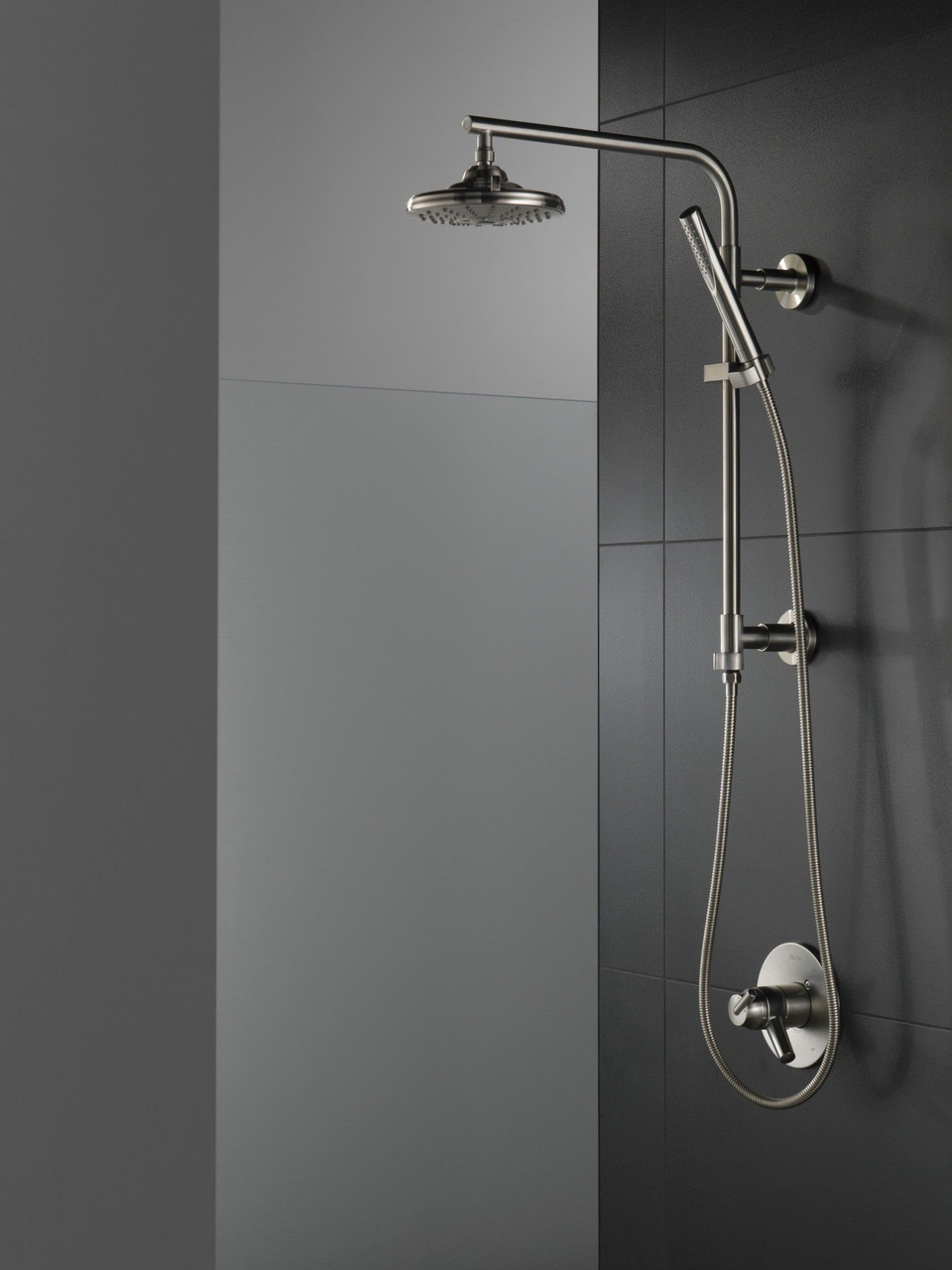 Delta 52688-SS-PR Universal Showering Components H2Okinetic 3-Setting Raincan Shower Head, Lumicoat Stainless