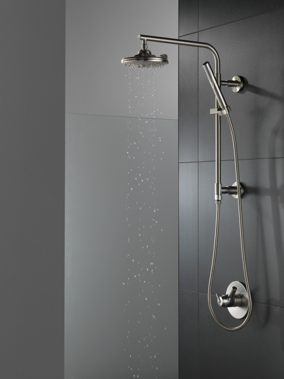 Delta 52688-SS-PR Universal Showering Components H2Okinetic 3-Setting Raincan Shower Head, Lumicoat Stainless