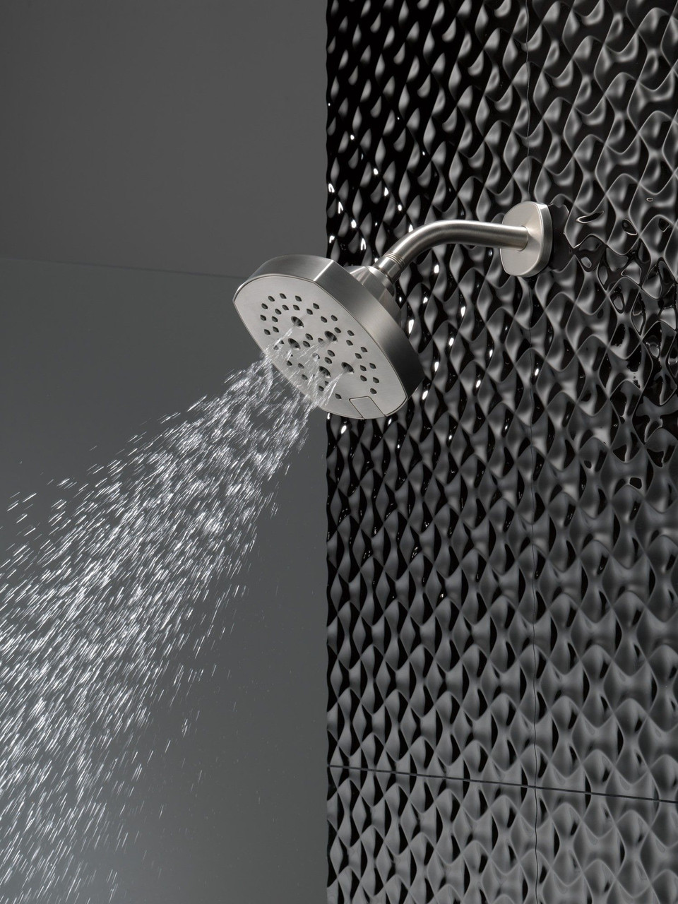 Delta 52663-SS Universal Showering Components 5-Setting H2Okinetic Shower Head, Stainless