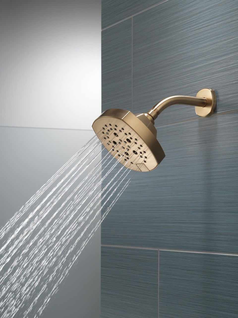 Delta 52663-CZ Universal Showering Components 5-Setting H2Okinetic Shower Head, Champagne Bronze