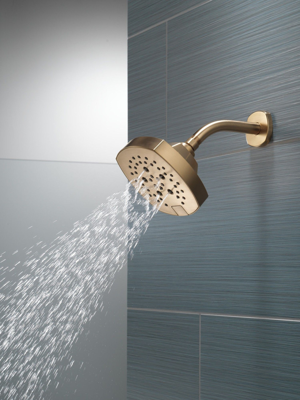 Delta 52663-CZ Universal Showering Components 5-Setting H2Okinetic Shower Head, Champagne Bronze