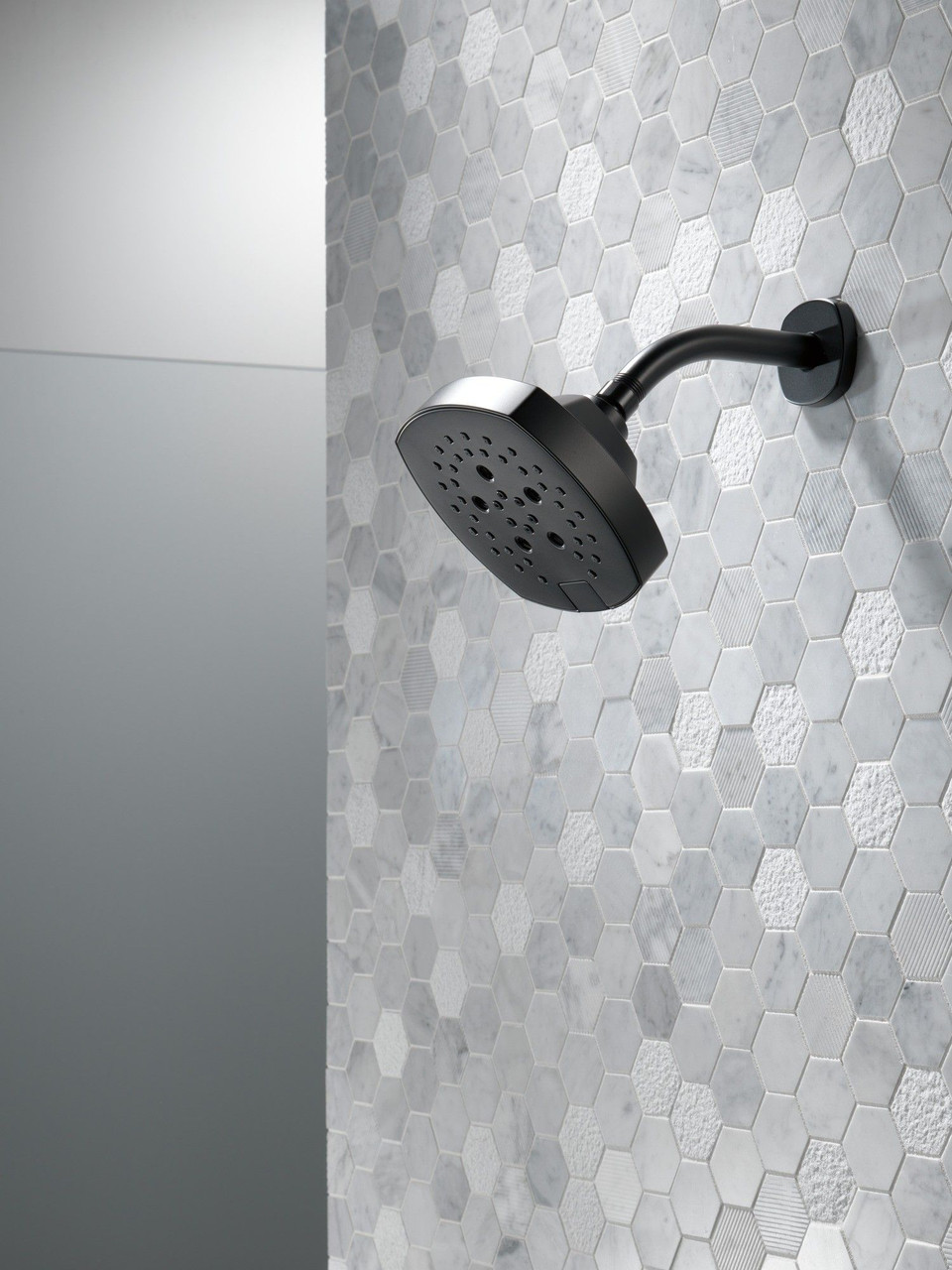 Delta 52663-BL Universal Showering Components 5-Setting H2Okinetic Shower Head, Matte Black