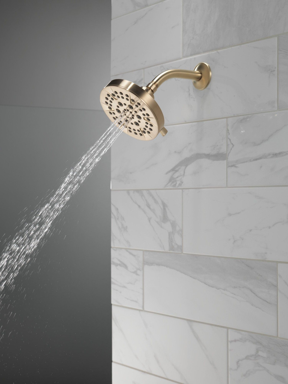 Delta 52535-CZ Universal Showering Components 5-Setting Showerhead, Champagne Bronze
