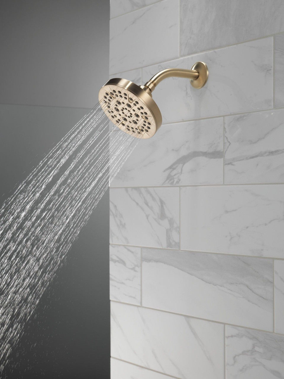 Delta 52535-CZ Universal Showering Components 5-Setting Showerhead, Champagne Bronze