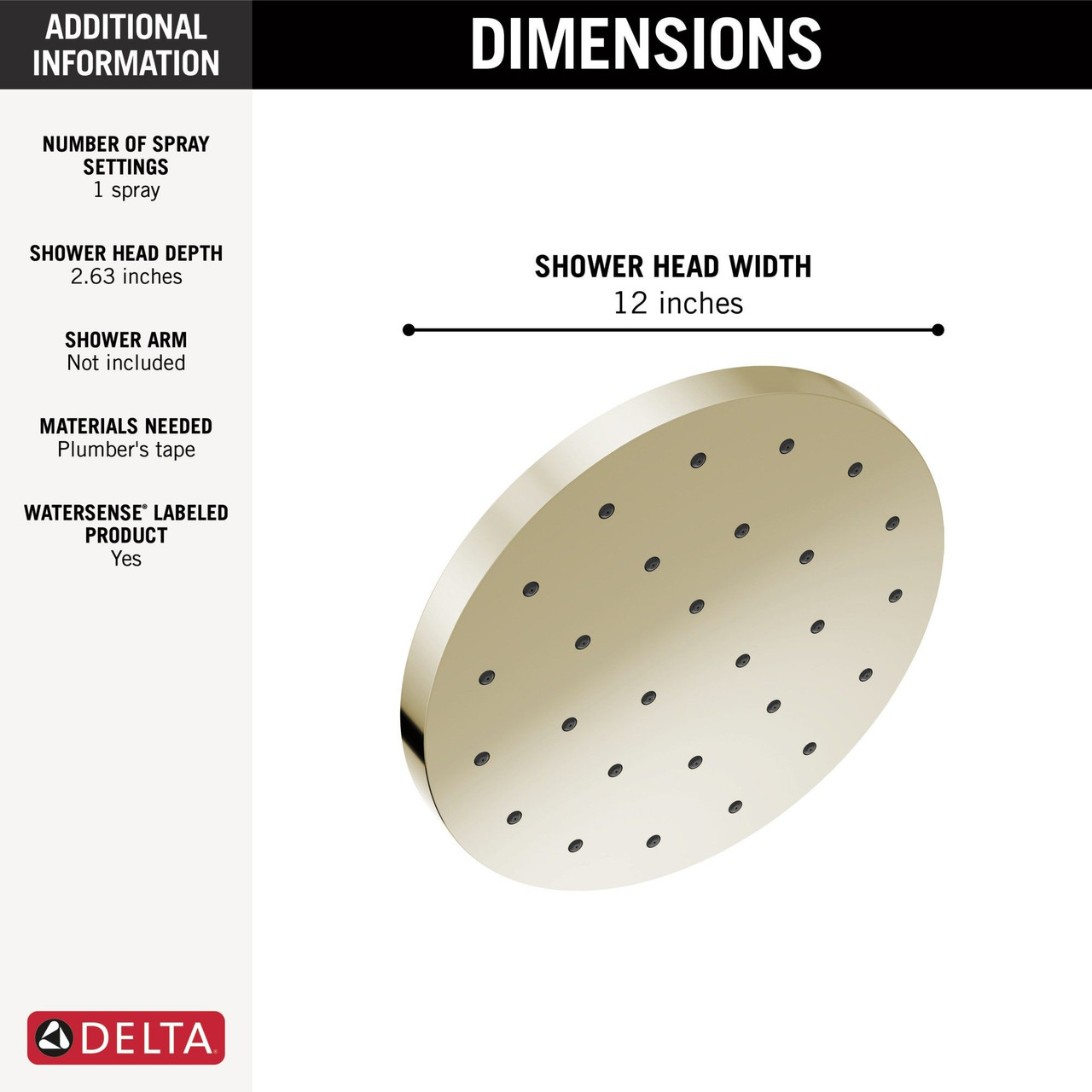 52160-PN-PR Universal Showering Components H2Okinetic Single-Setting Shower Head with Ultrasoak, Lumicoat Polished Nickel