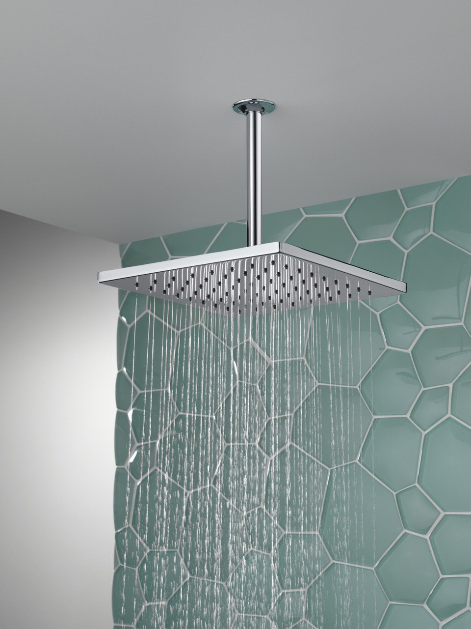 52159-PR Universal Showering Components Single-Setting Metal Raincan Shower Head, Lumicoat Chrome