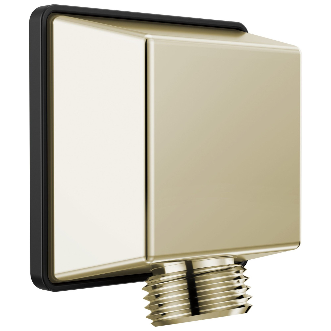 50570-PN-PR Universal Showering Components Square Wall Elbow for Hand Shower, Lumicoat Polished Nickel