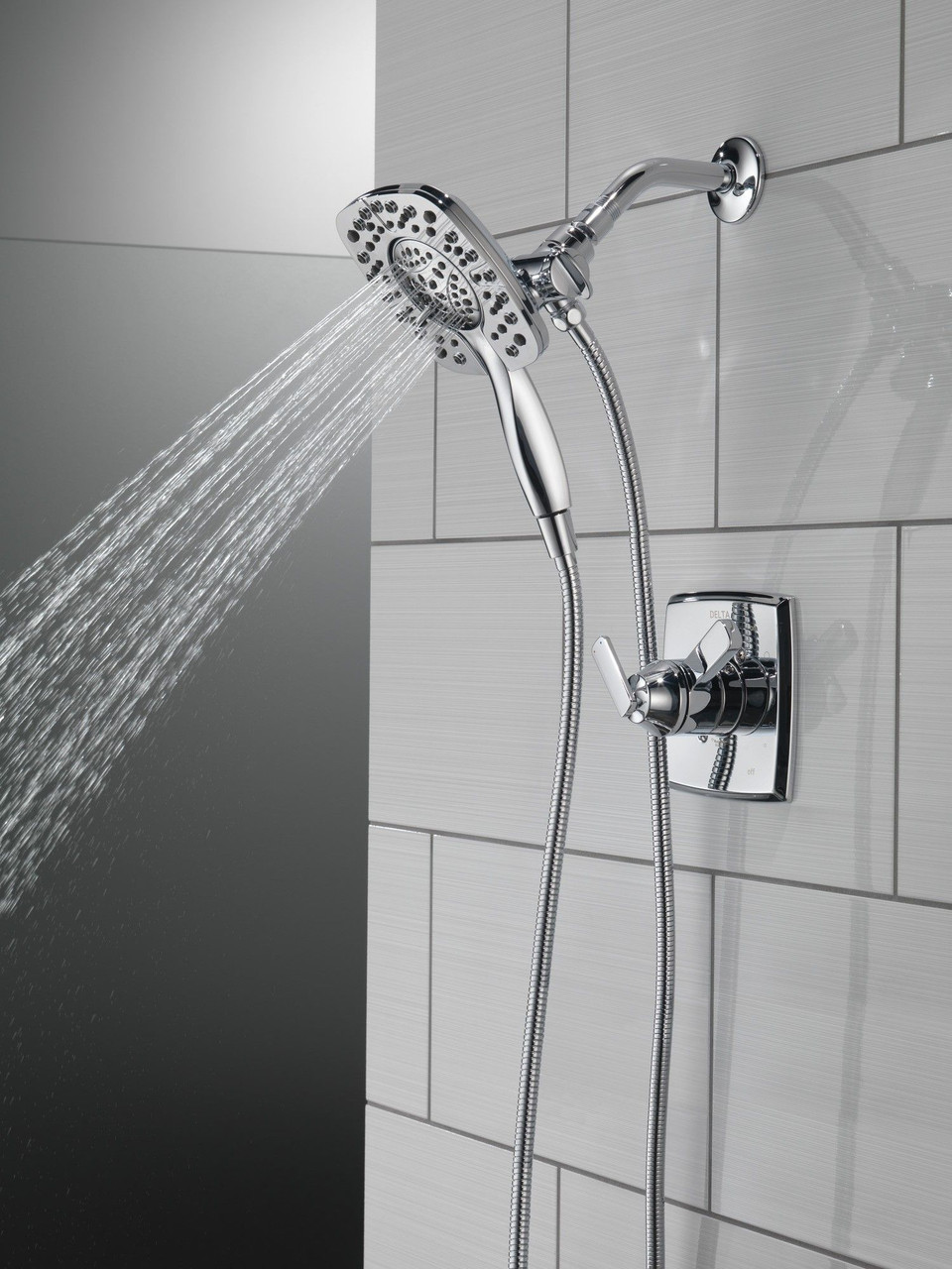 Delta 58498Universal Showering Components In2ition HSSH 1.75 GPM 4-Setting, Chrome