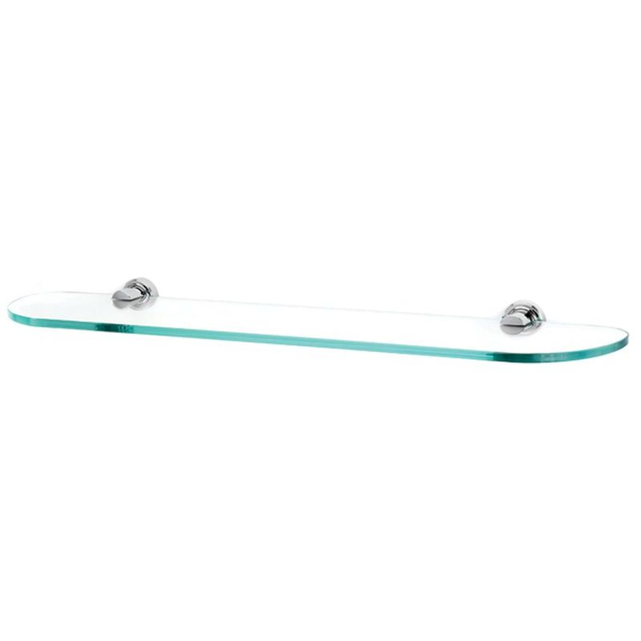 Alno Infinity A8750-24-PC 24-in Glass Shelf with Brackets Modern in Polished Chrome