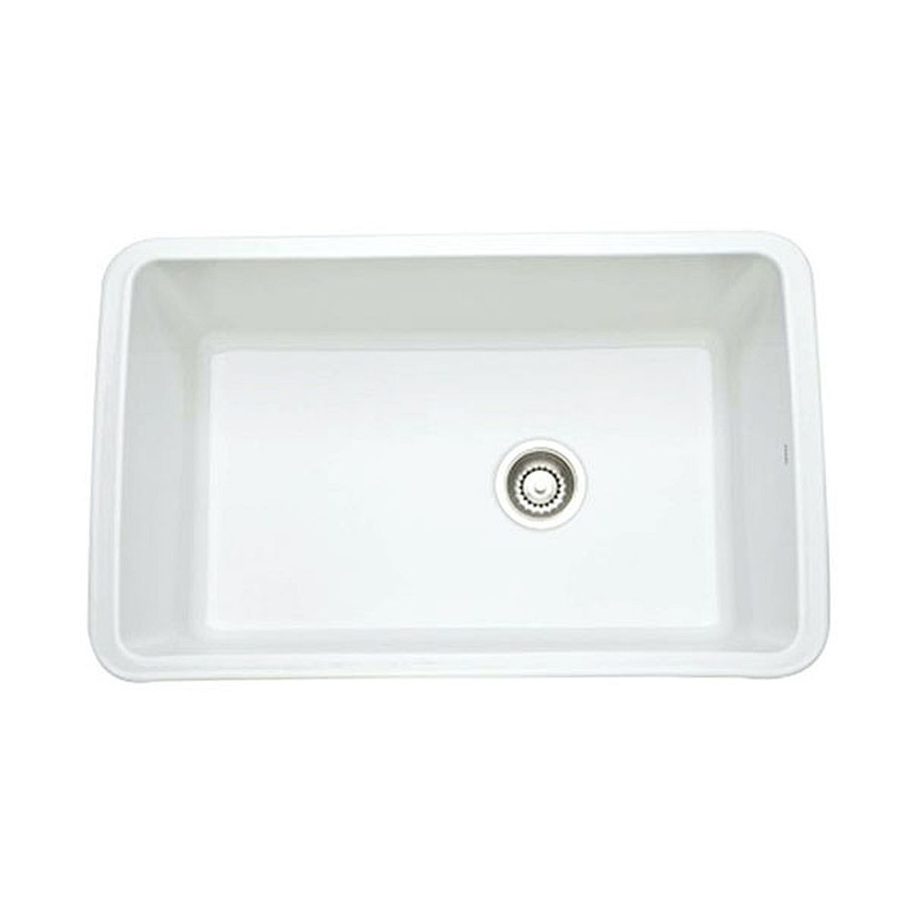 31in Undermount Fireclay Kitchen Sink in White