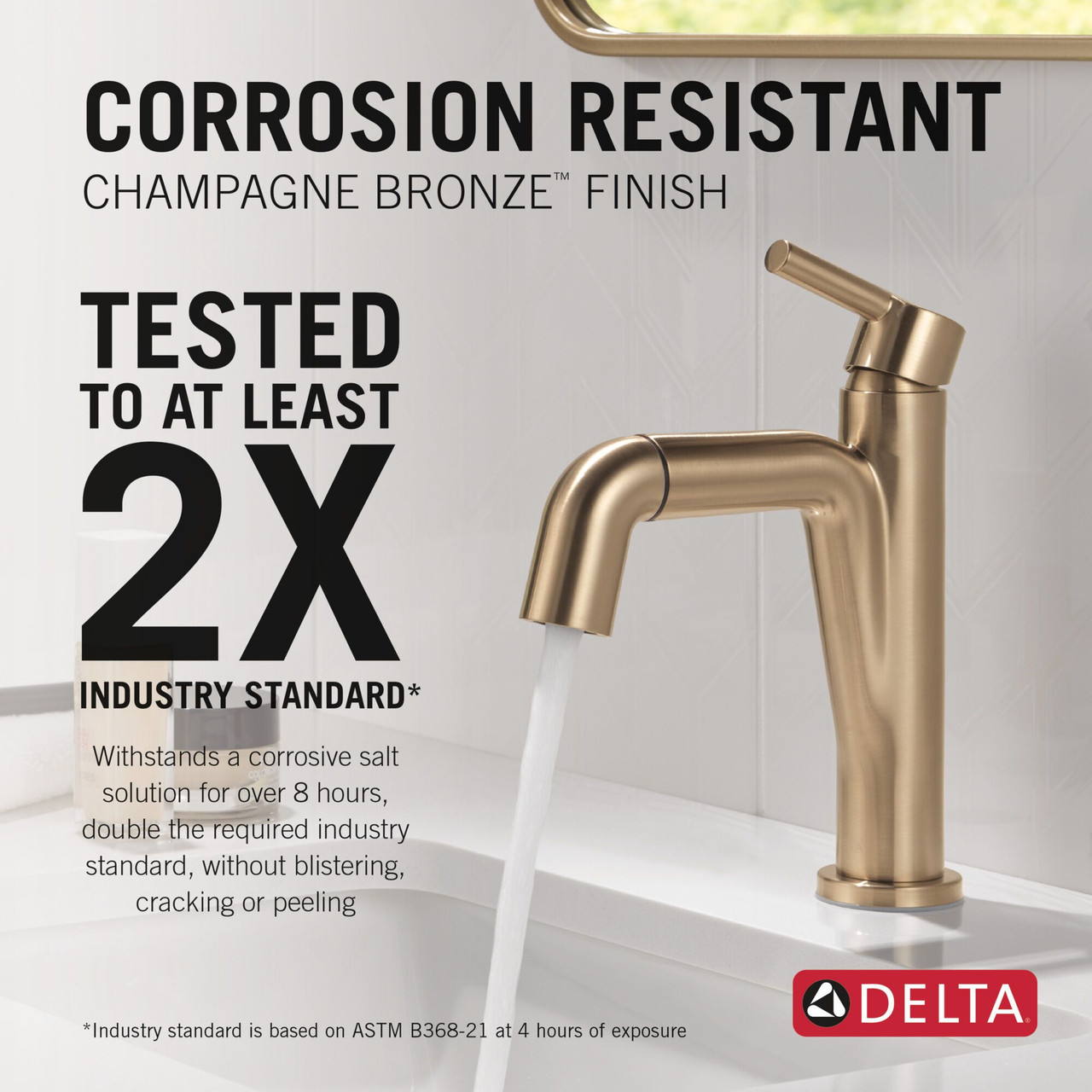 Delta 15849LF-CZPD Nicoli 7.31-in x 6.06-in x 8.63-in Single Handle Pull-Down Bathroom Faucet, Champagne Bronze