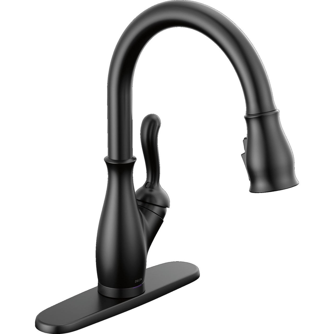 9178TLV-BL-DST Leland 11.63-in x 10.75-in x 15.38-in VoiceIQ Kitchen Faucet with Touch2O with Touchless Technology, Matte Black