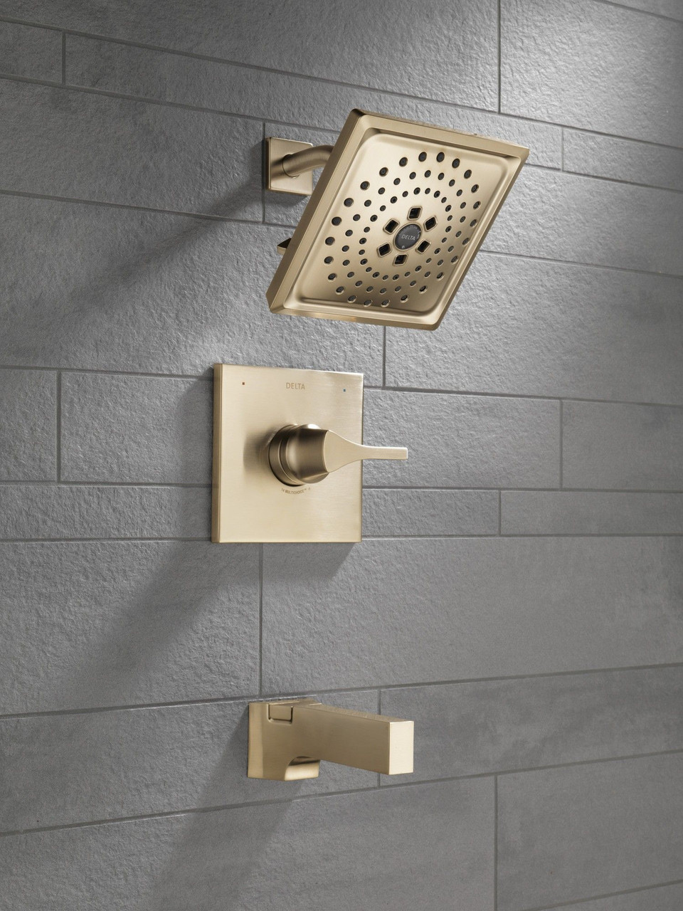 T14474-CZ Zura Monitor 14 Series H2Okinetic Tub and Shower Trim, Champagne Bronze