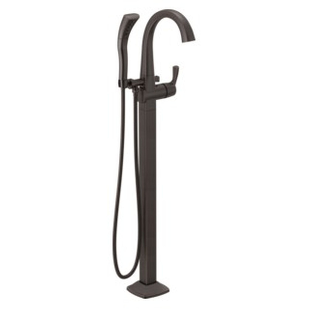 T4777-RBFL Stryke Delta Stryke Single Handle Floor Mount Tub Filler Trim, Venetian Bronze