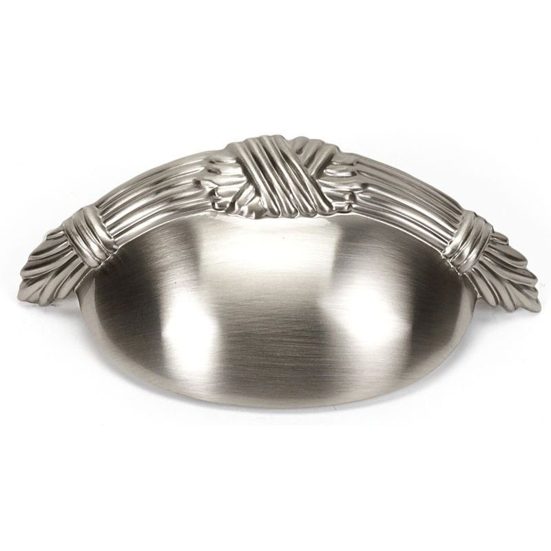 Cup Pull Traditional in Satin Nickel