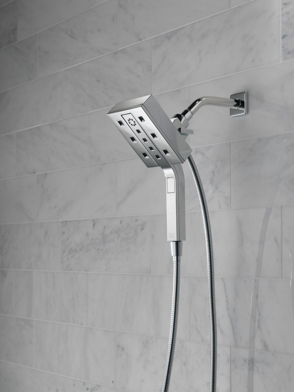 Delta 58473-PR25 Universal Showering Components H2Okinetic In2ition 4-Setting Two-in-One Shower, Lumicoat Chrome