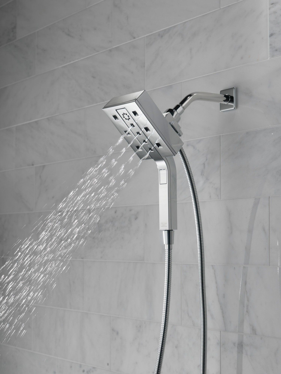 58473-PR25 Universal Showering Components H2Okinetic In2ition 4-Setting Two-in-One Shower, Lumicoat Chrome
