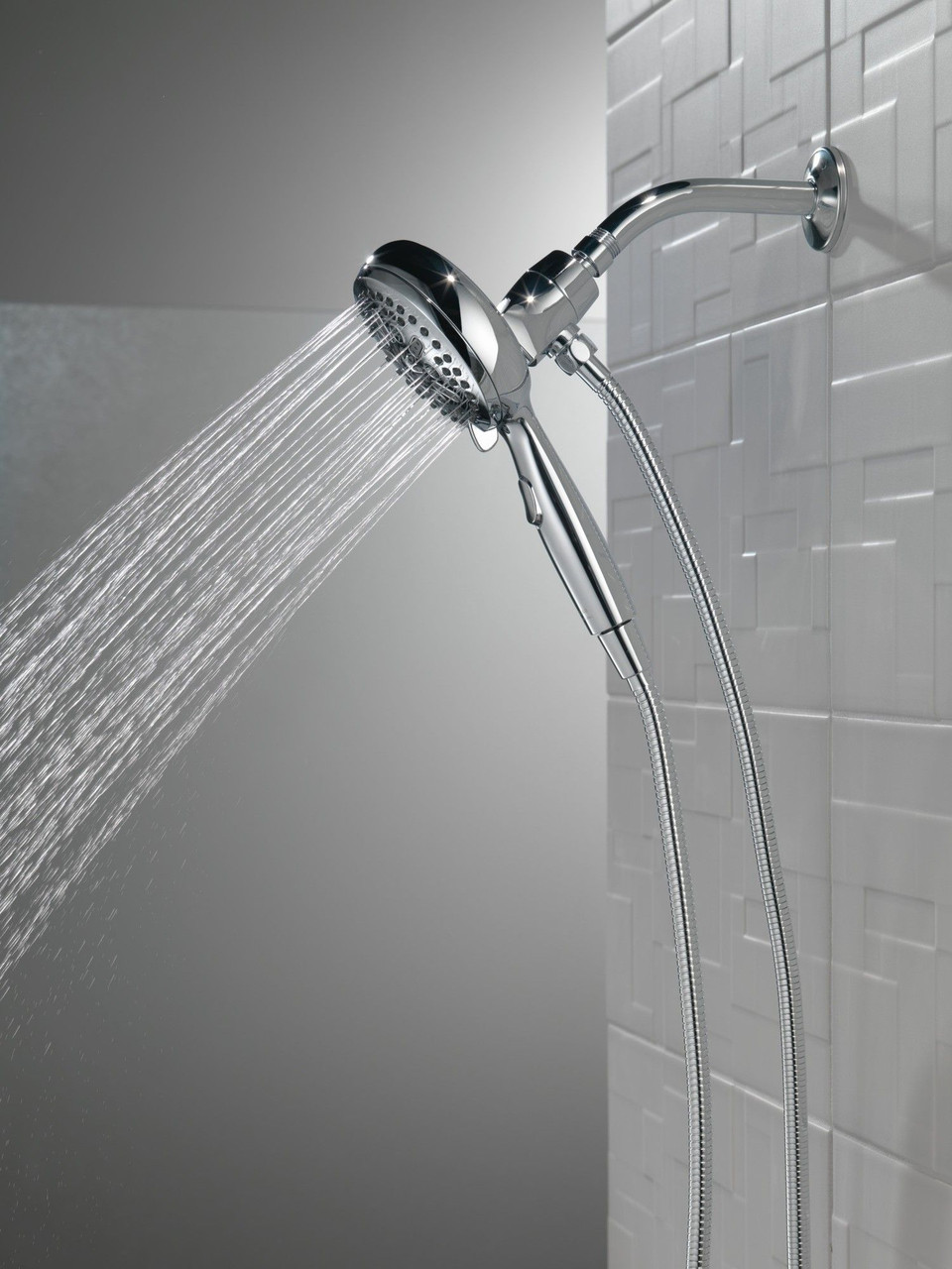 Delta 54810-PK Universal Showering Components 7-Setting SureDock Magnetic Hand Shower, Chrome