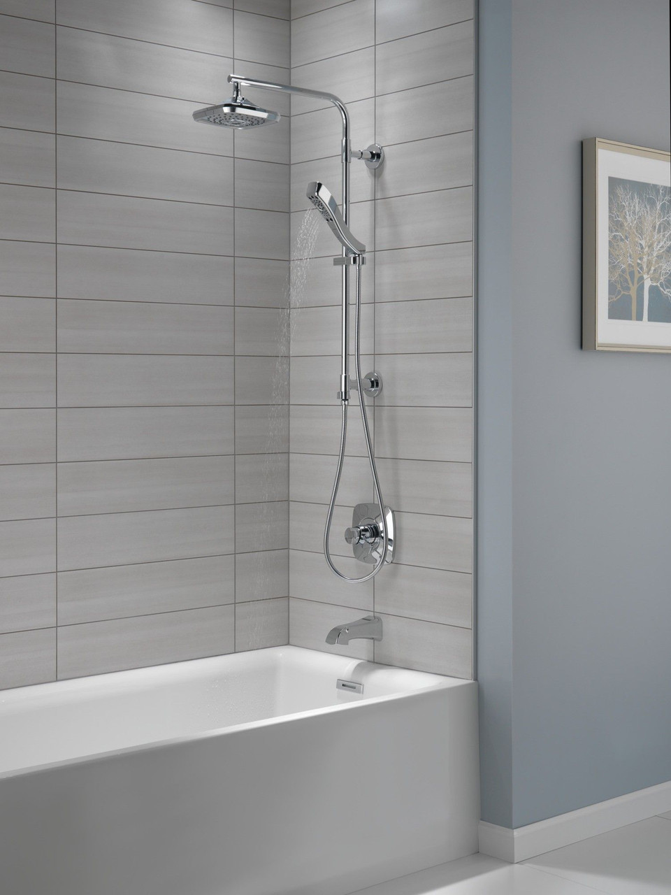 Delta 52690Universal Showering Components H2Okinetic 3-Setting Raincan Shower Head, Chrome