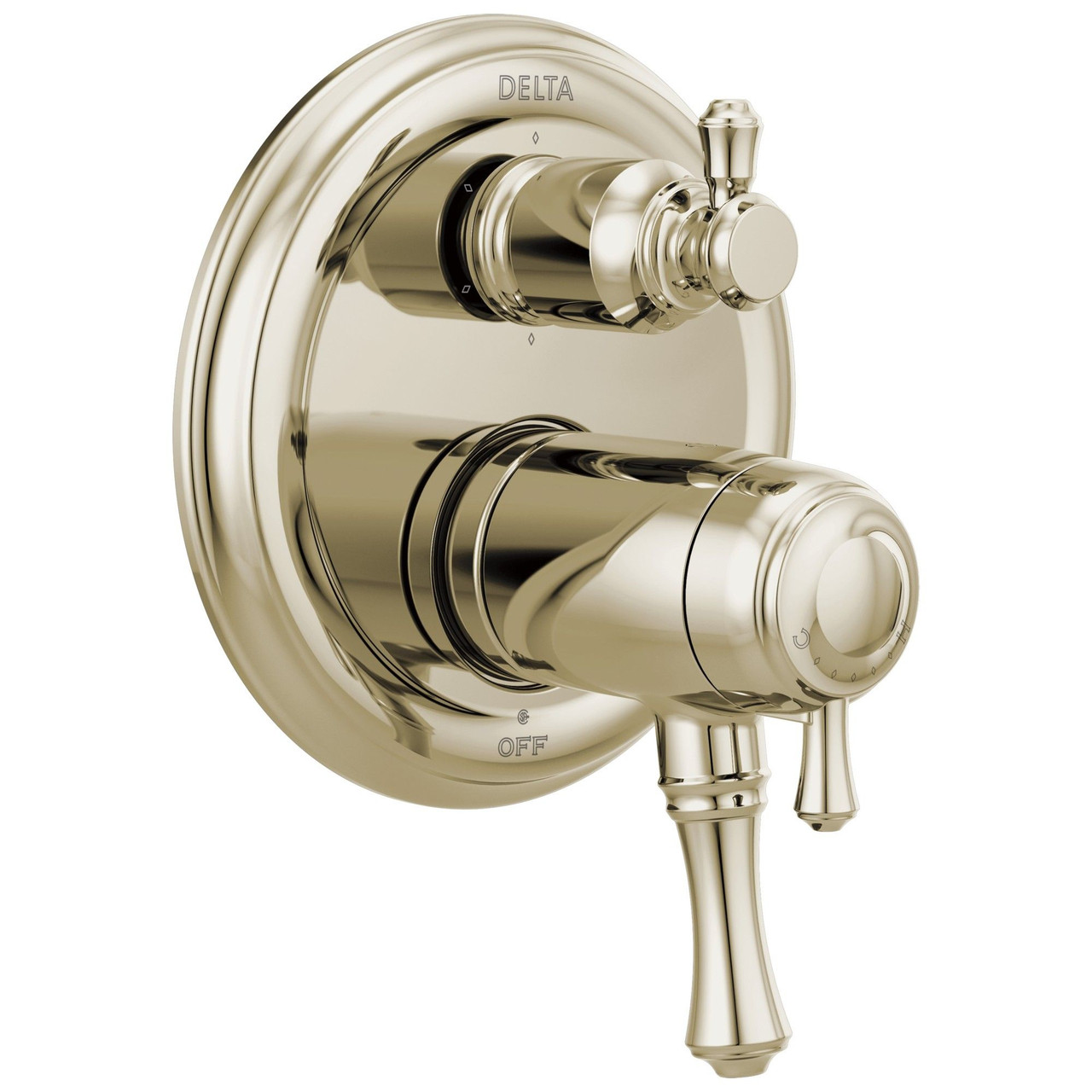 T27T997-PN Cassidy Traditional TempAssure 17T Series Valve Trim with 6-Setting Integrated Diverter, Polished Nickel