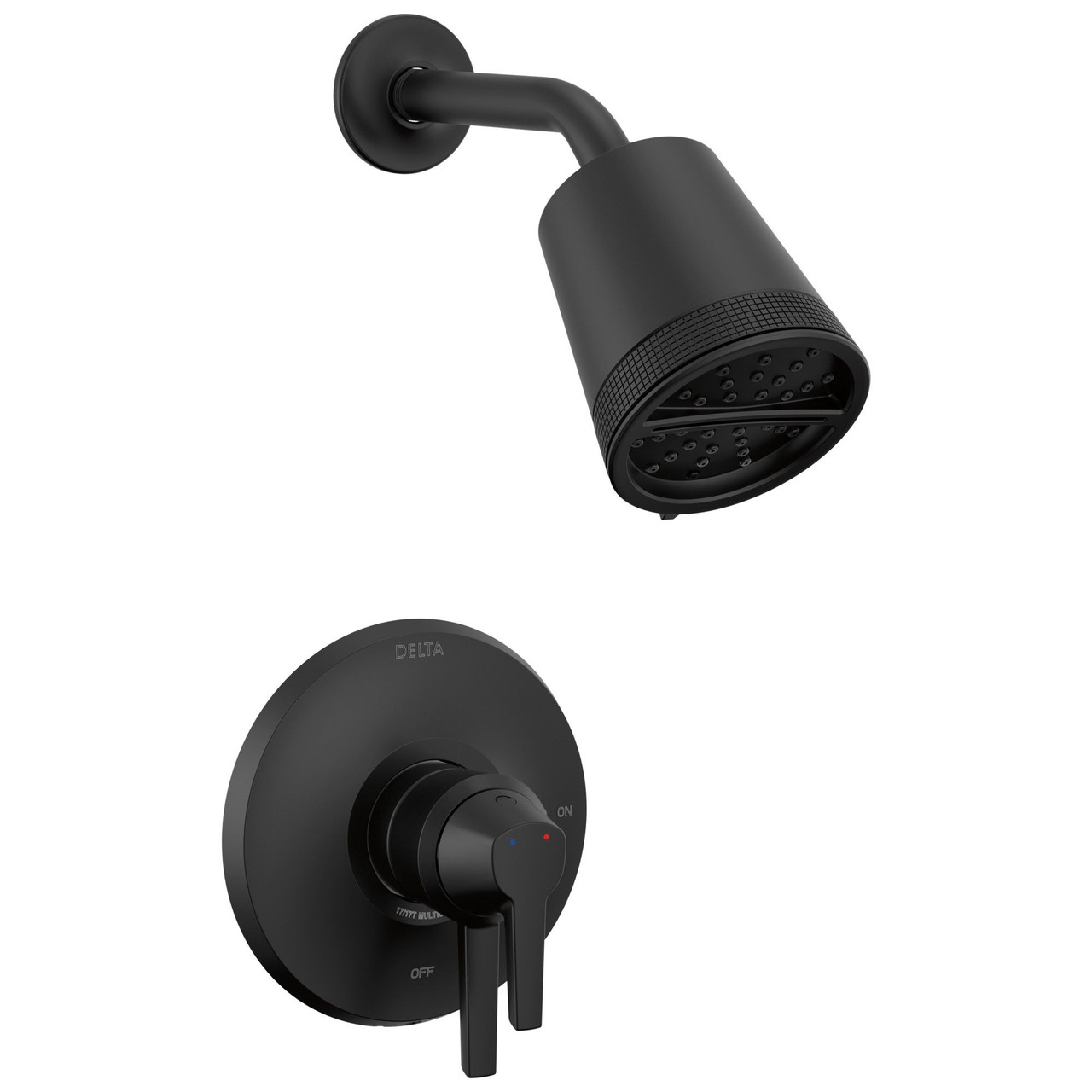 T17271-BL Galeon 17 Series Shower Trim with Cylinder SH, Matte Black