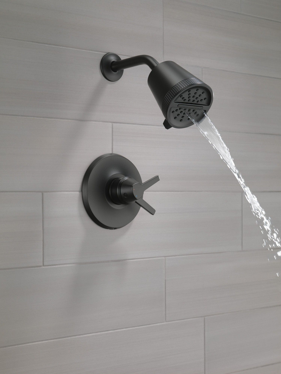 T17271-BL Galeon 17 Series Shower Trim with Cylinder SH, Matte Black